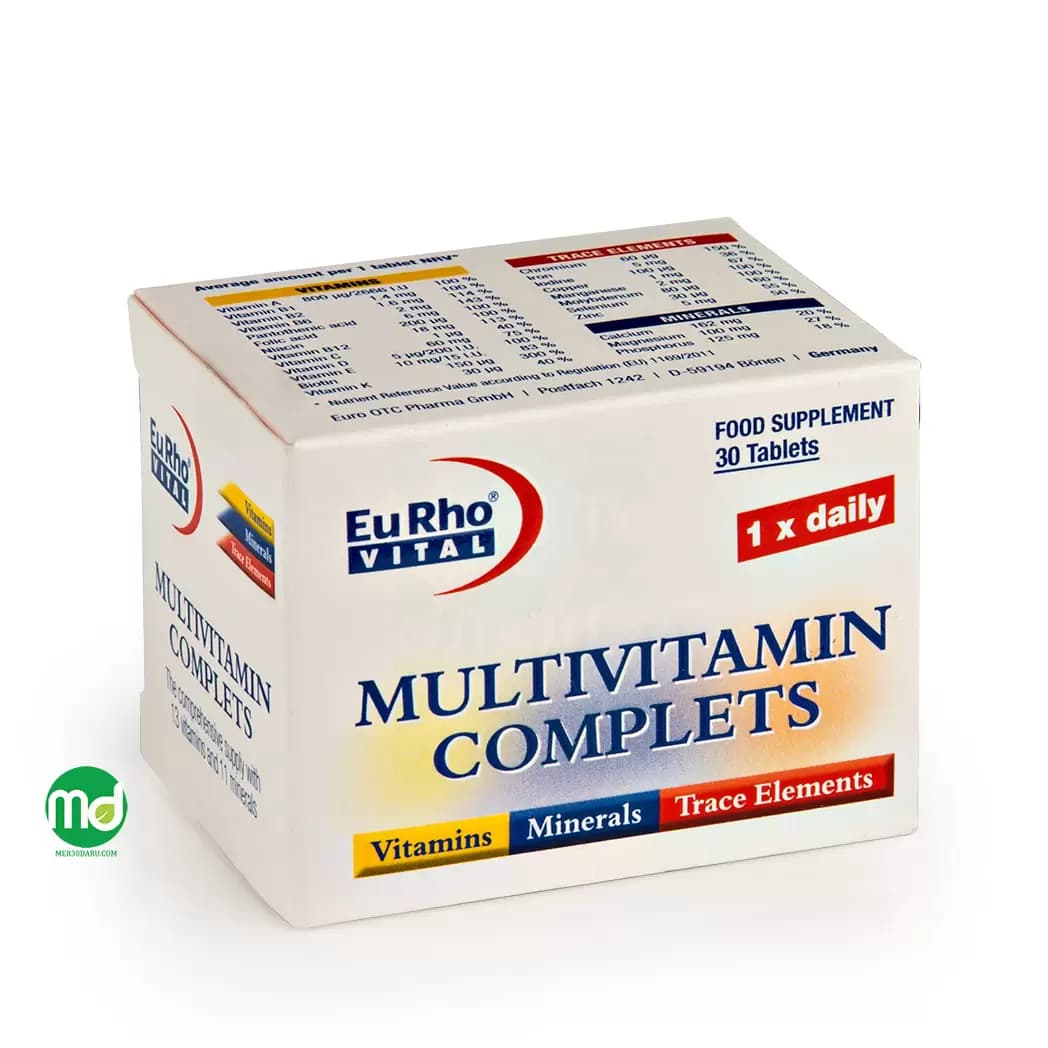 قرص مولتی ویتامین کامپلیت یورو ویتال مناسب برای بانوان و آقایان