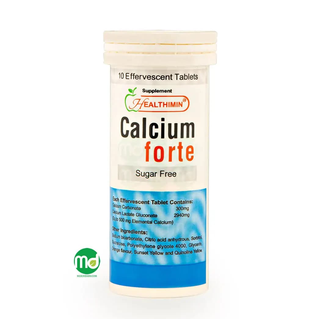 قرص جوشان کلسیم فورت هلثی مین با طعم پرتقال 10 عددی