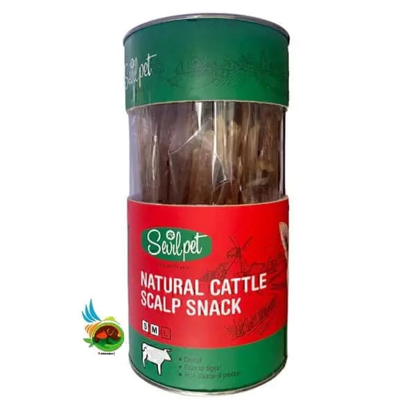 تشویقی پوست گاو سگ سویل پت SWilpet natural cattle scalp snack وزن ۱۰۰ گرم