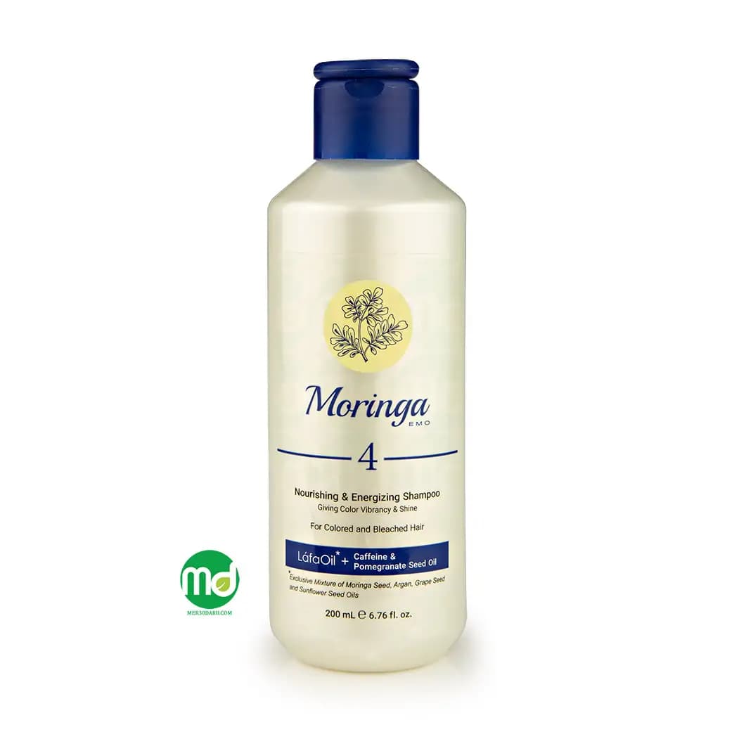 شامپو موهای رنگ شده مورینگا 4 با خاصیت مغذی برای مو