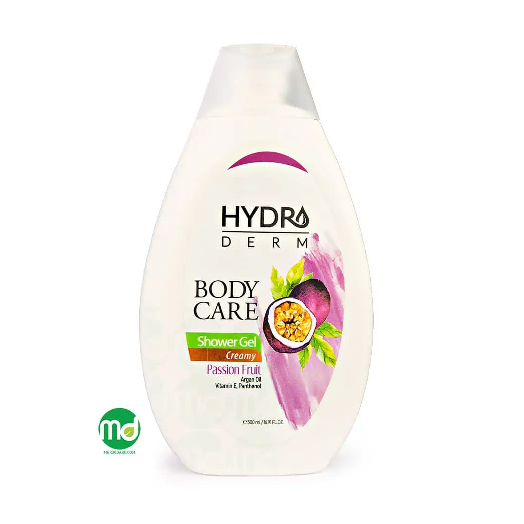 شامپو بدن کرمی هیدرودرم با رایحه پشن فروت و سازگار با پوست 500ml