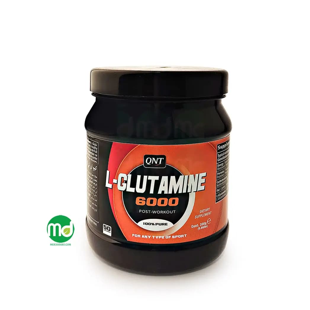 پودر ال گلوتامین 6000 کیو ان تی 300 گرم کمک به سلامت عضلات