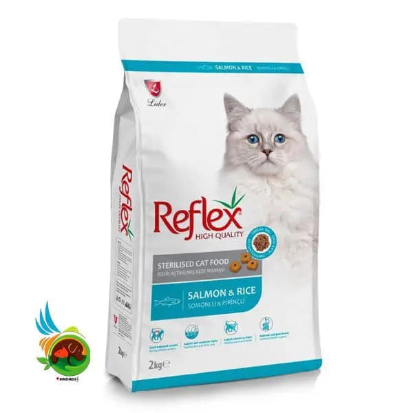 غذای خشک گربه عقیم رفلکس طعم ماهی و برنج Reflex sterilised cat with salmon and rice وزن ۲ کیلوگرم
