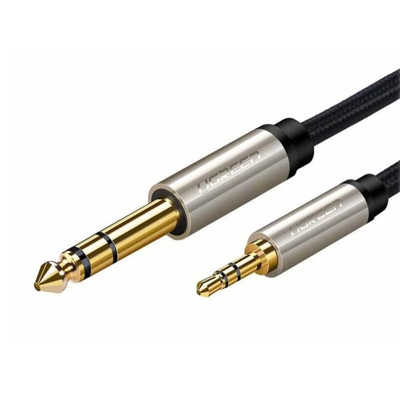 کابل جک 3.5 میلی متری به 6.35 میلی متری یوگرین مدل AV127-10630 طول 5 متر