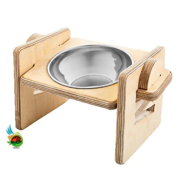 ظرف غذا چوبی سگ و گربه نیناپت سایز 2