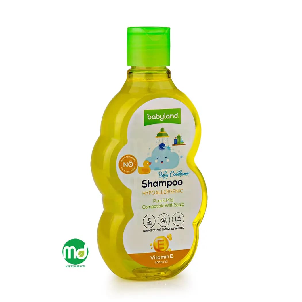 شامپو نرم کننده کودک بی بی لند حاوی ویتامین E