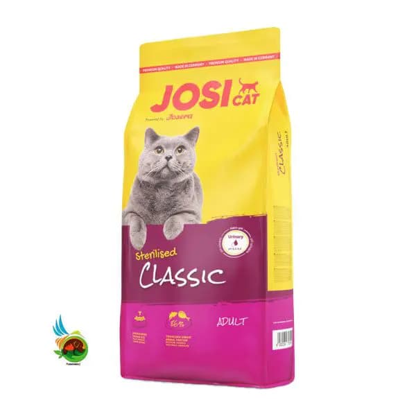 غذای خشک گربه عقیم جوسی کت طعم سالمون و مرغ Josicat sterilised classic وزن ۱۸ کیلوگرم