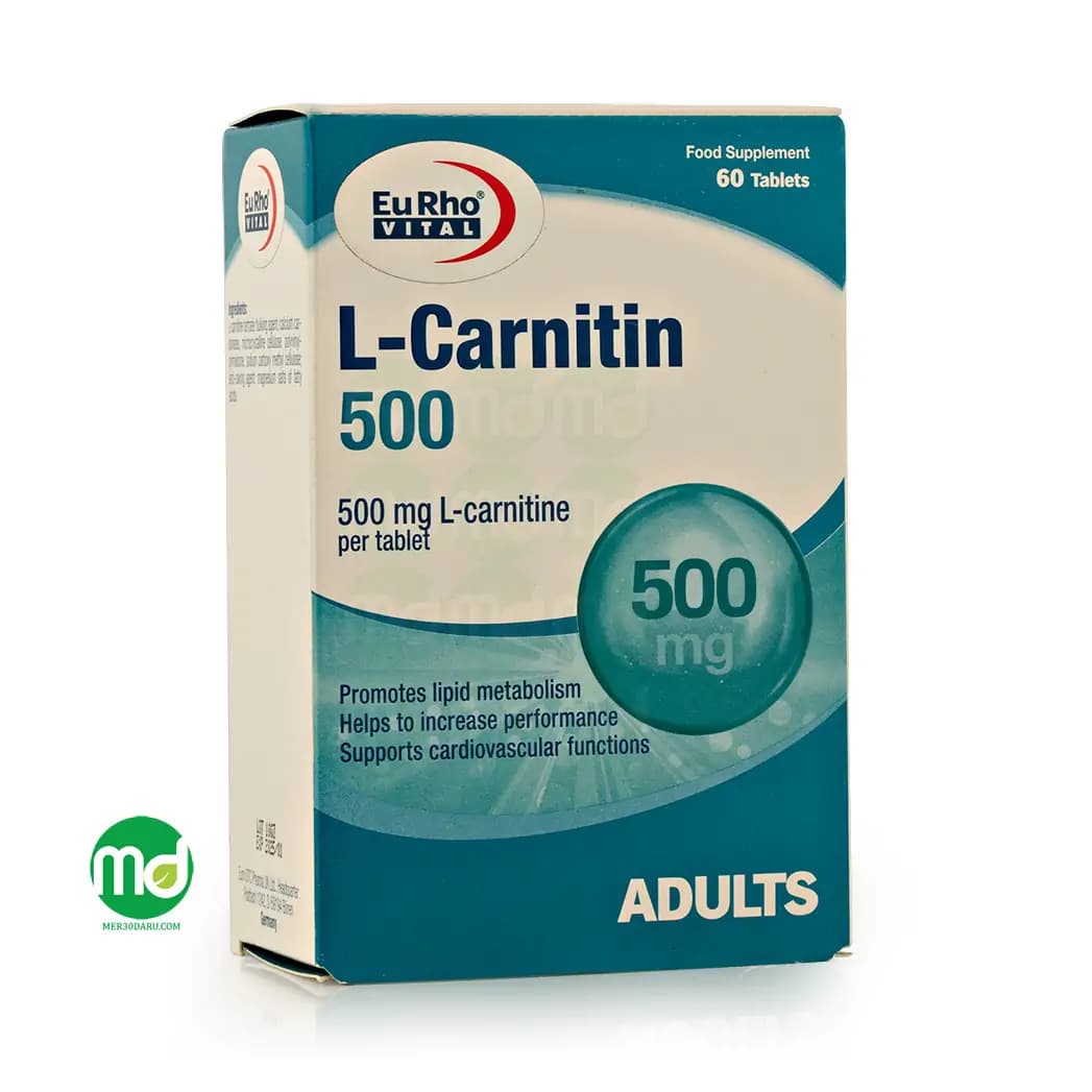 قرص ال کارنیتین 500 یوروویتال کمک به متابولیسم بهتر چربی ها