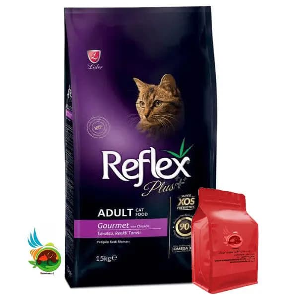 غذای خشک گربه بالغ رفلکس پلاس گورمت Reflex plus Gourmet (فله ای)