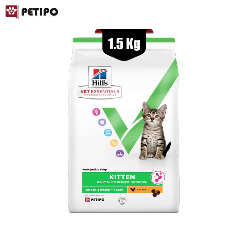 غذای خشک بچه گربه کیتن مولتی بنفیت طعم مرغ هیلز (Hill’s Science Plan Kitten Multi-Benefit) وزن 1.5 کیلوگرم