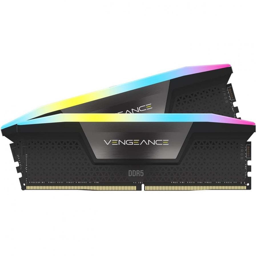 رم کامپیوتر DDR5 دو کاناله 5600 مگاهرتز CL40 کورسیر مدل VENGEANCE RGB ظرفیت 96 گیگابایت