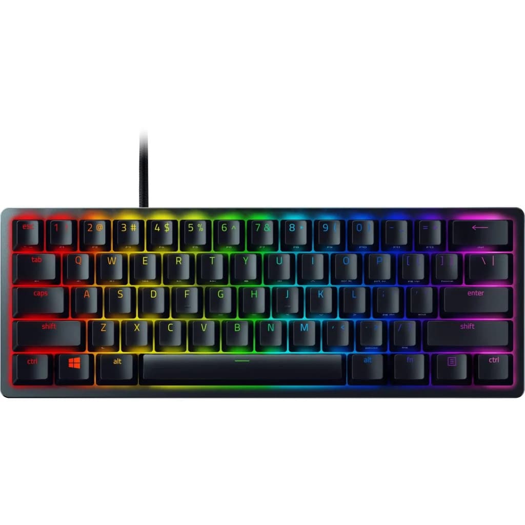 کیبورد گیمینگ RGB مکانیکال سیمی ریزر مدل HUNTSMAN MINI