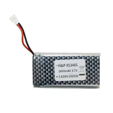 باتری لیتیوم پلیمر 3.7v ظرفیت 1600mAh تک سل 25c کد 853465