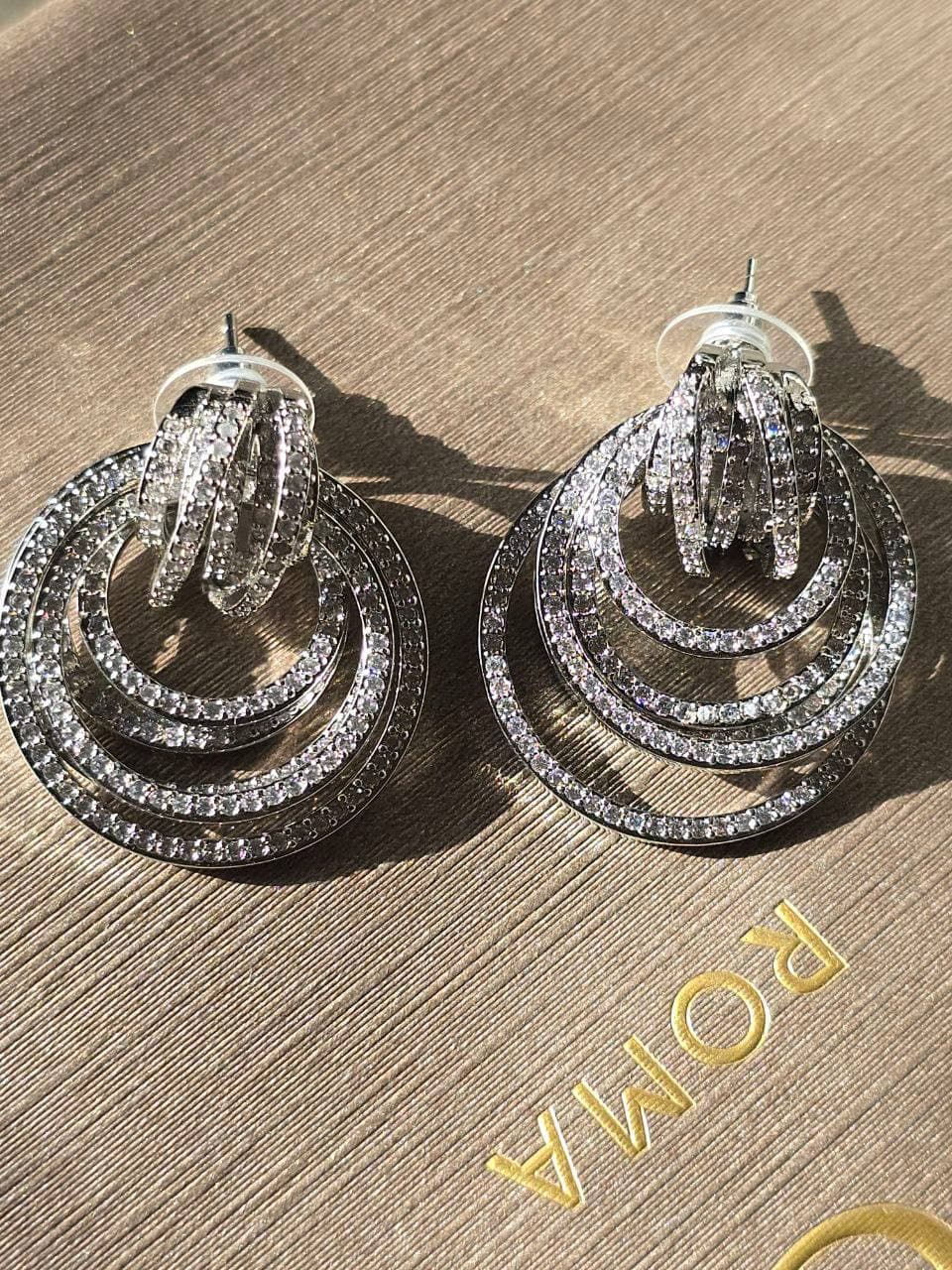 گوشواره جواهری دایره تیفانی