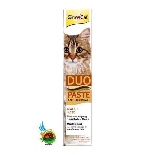 خمیر مالت آنتی هیربال جیم کت گربه با طعم پنیر GimCat Anti-Hairball Duo-Paste وزن ۵۰ گرم