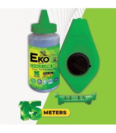 چاک لاین 15 متری با پودر رنگی و آب تراز اکو EKO مدل ECL-001
