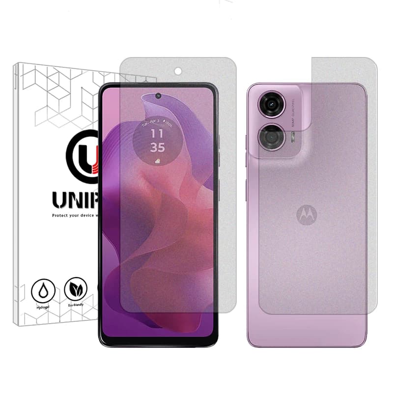 گلس گوشی موتورولا Moto G24 مات یونی پرو مدل Star 4 به همراه محافظ پشت گوشی
