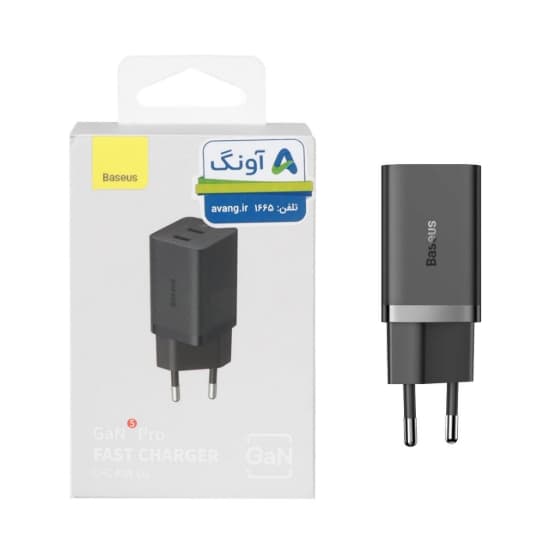 شارژر دیواری 40 وات تک پورت بیسوس مدل GaN Pro CCGAN40CE-M