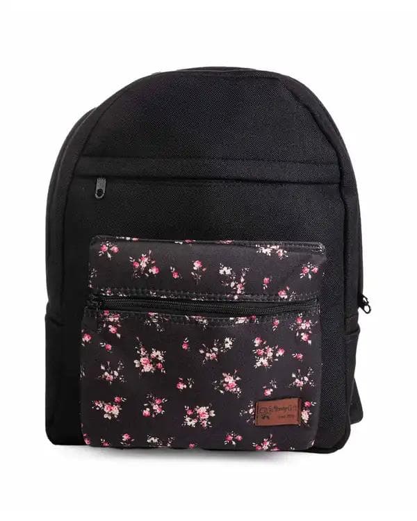 کوله پشتی لپ تاپ مشکی وندی Vandy مدل رامک طرح گلریز مشکی کد 1144