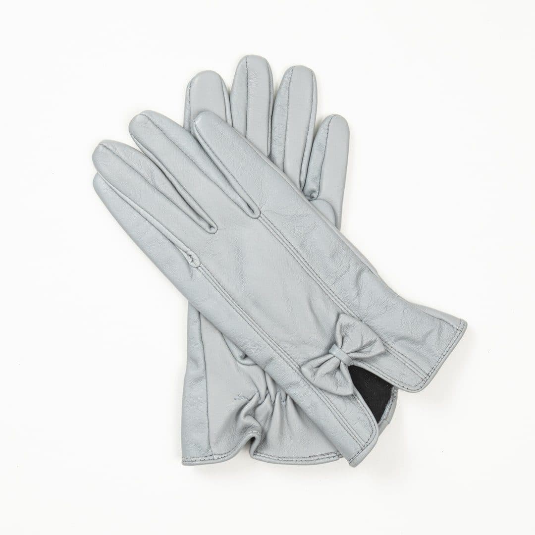 دستکش زنانه چرم پاپیونی