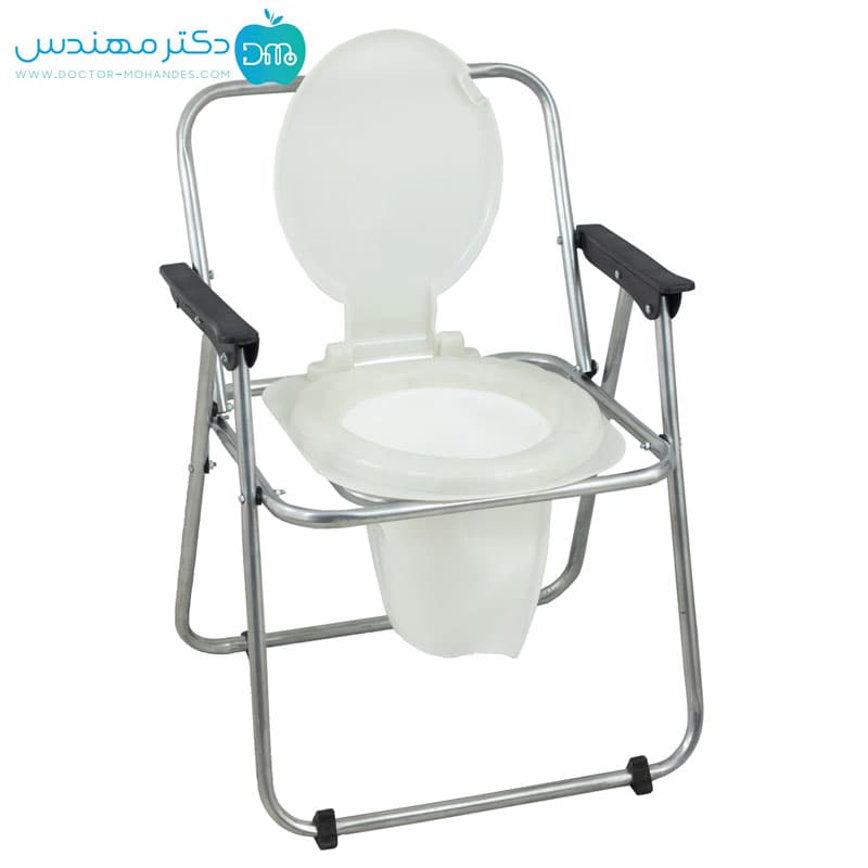 توالت فرنگی تاشو دستهدار با قیف ژلهای