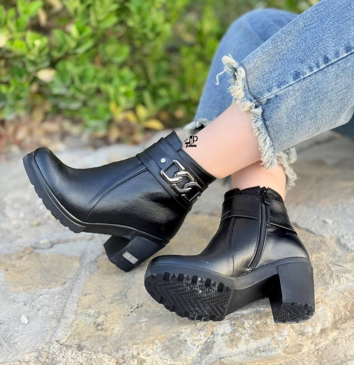 نیم بوت پاشنه ۷ سانت زنانه فوق شیک کیفیت اصلی