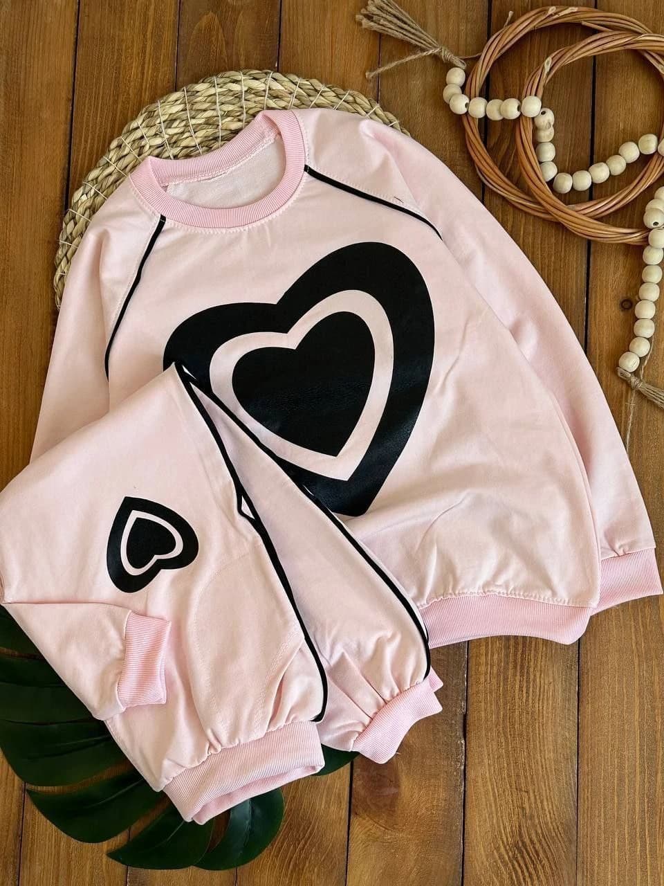 خرید لباس ست نوار قلبی دخترانه و زنانه