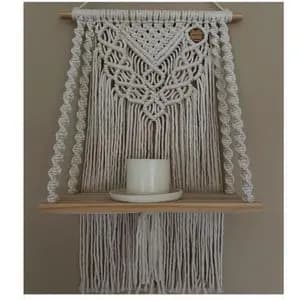 دیوار کوب شلف مکرومه بافی