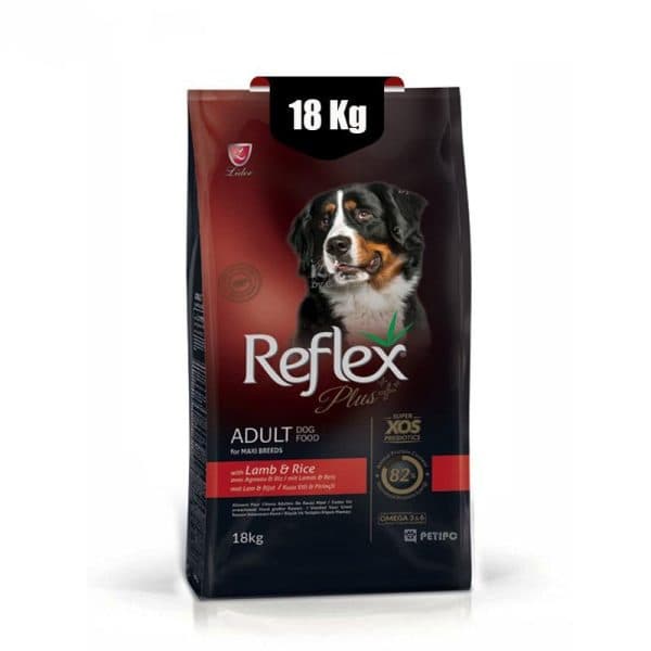 غذای خشک سگ مکسی ادالت رفلکس پلاس طعم بره (Reflex Plus Maxi Adult Dog) وزن 18 کیلوگرم