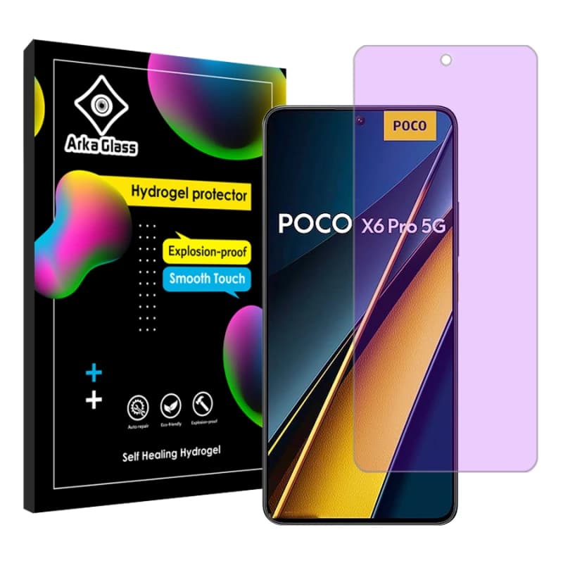 محافظ صفحه نمایش ضد اشعه بنفش گوشی شیائومی Poco X6 Pro آرکا گلس مدل Tough