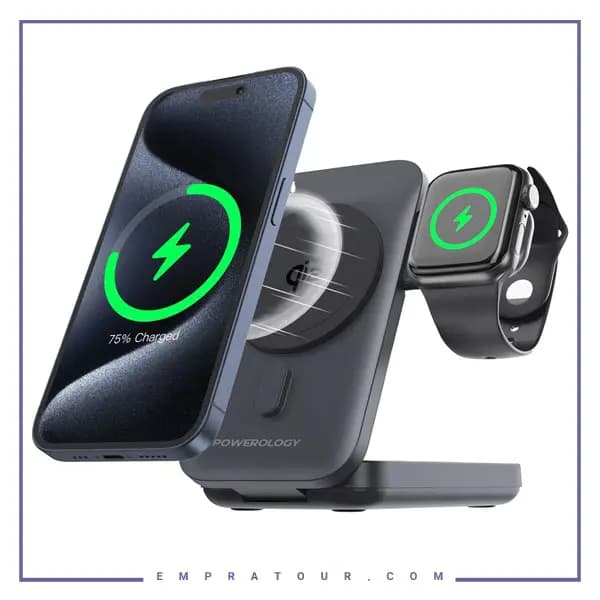 پاوربانک وایرلس 10000 پاورولوژِی Powerology Qi2 Magsafe Power Bank PPBCHA35