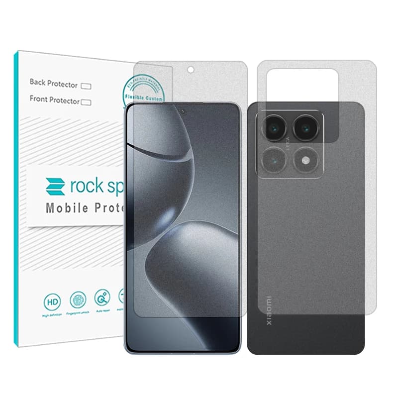 گلس گوشی مات شیائومی 14T راک اسپیس مدل Resistant به همراه محافظ پشت گوشی