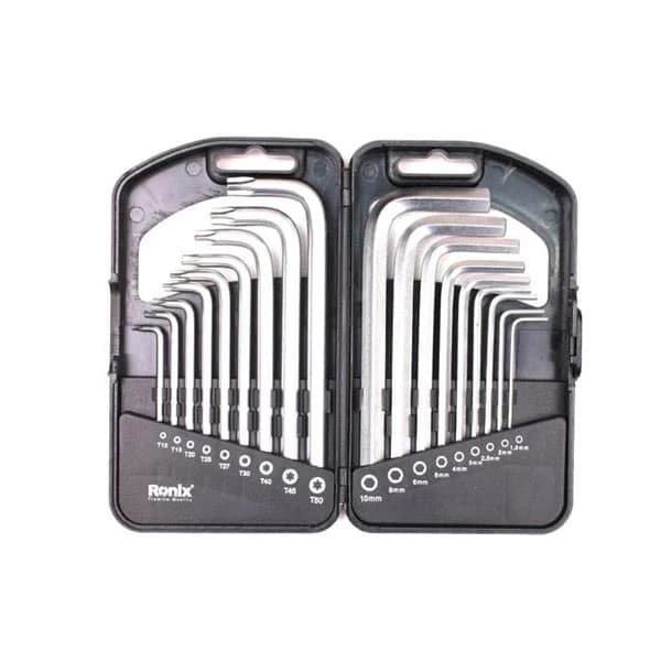 ست آچار آلن ستاره ای رونیکس 18 عددی مدل RH-2051