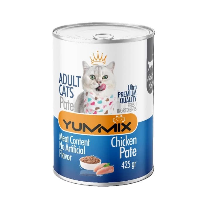 کنسرو گربه بالغ یامیکس مدل پته با مرغ وزن 425 گرم