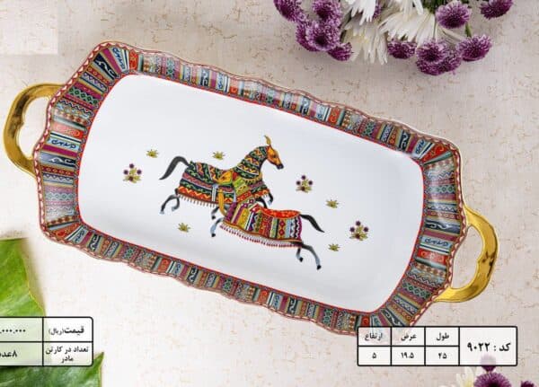 رولت خوری سایز بزرگ هرمس چینی درجه 1 کد90228