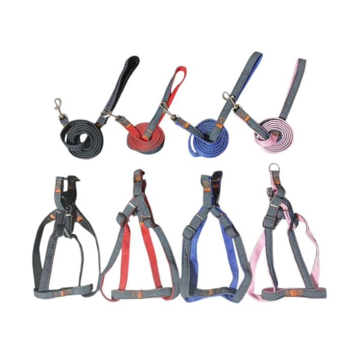 قلاده کتفی همراه با بند سگ کوچک و گربه طرح لی