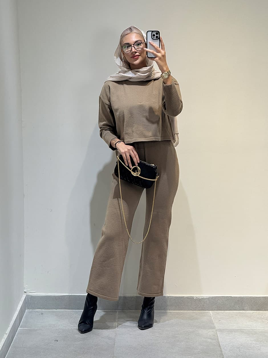 ست بلوز و اورال بافت کد 19807