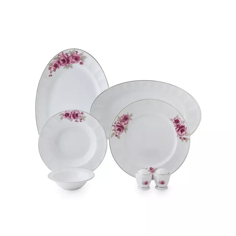 سرویس چینی زرین 6 نفره غذاخوری رز گاردن (29 پارچه)