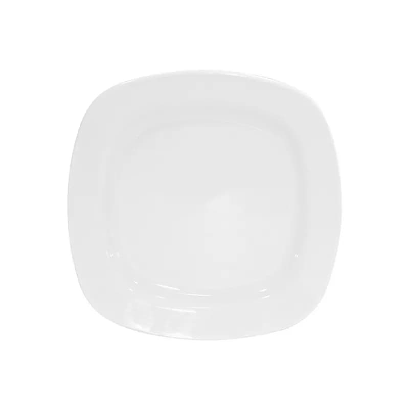 بشقاب تخت غذاخوری چینی زرین مربع سفید (سایز 27)