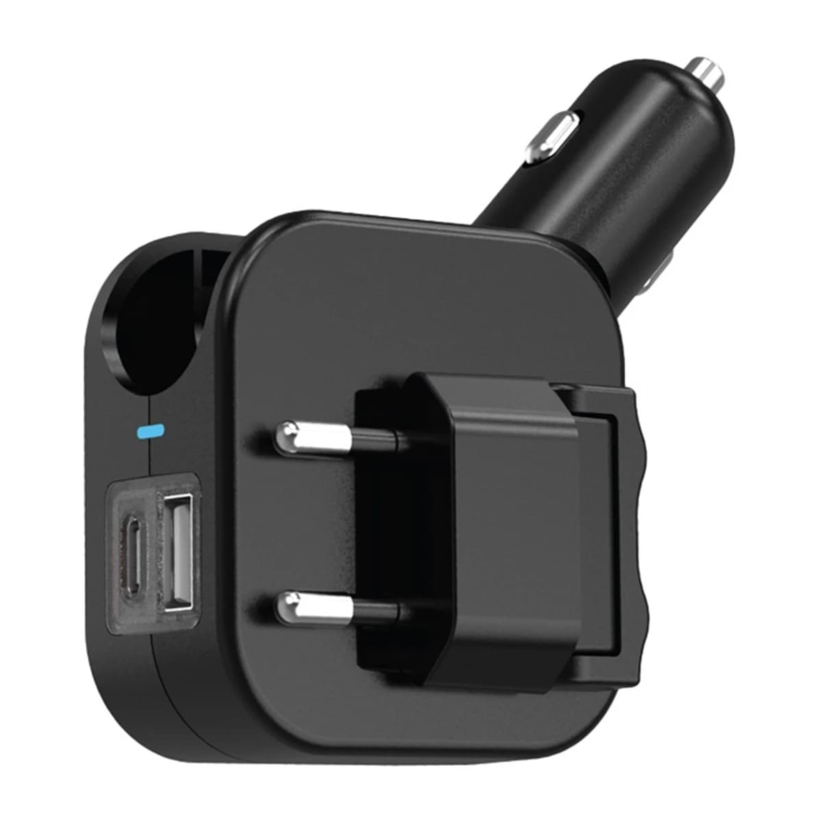 شارژر دیواری و فندکی گرین لاین مدل GNDPWRCWCBK Duo Power توان 20 وات