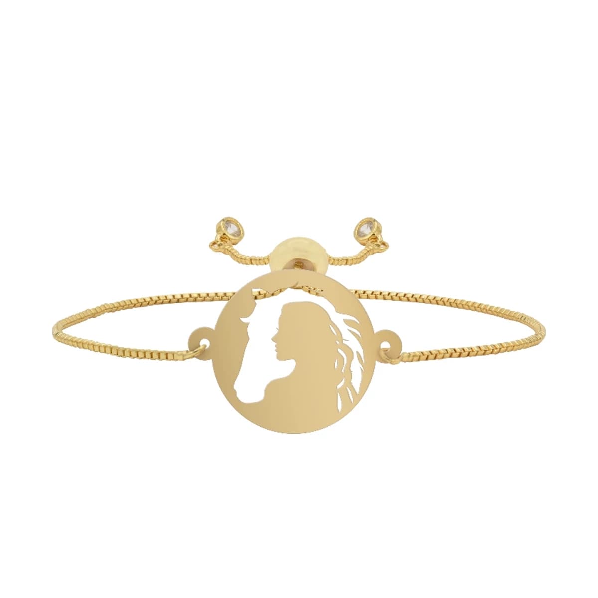 دستبند طلا زنانه شمیم گلد گالری مدل مینیمال دختر کد D15-40