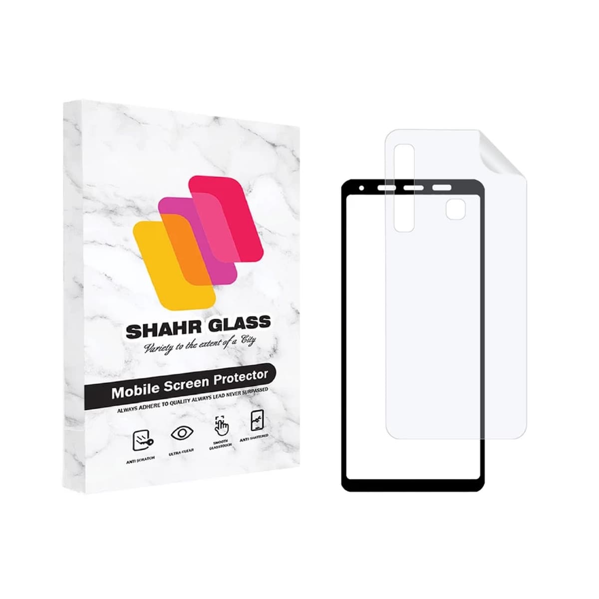 گلس گوشی سامسونگ Galaxy A9 2018 شهر گلس مدل 2FN به همراه محافظ پشت گوشی