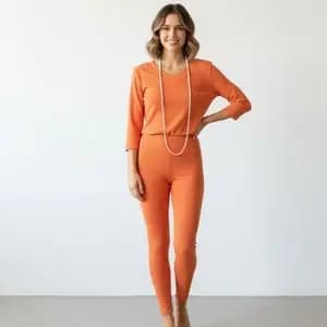 ست بلوز شلوار فانریپ کبریتی زنانه