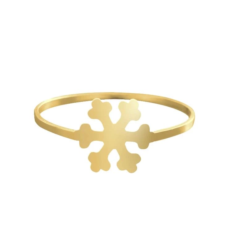 انگشتر طلا 18 عیار زنانه شمیم گلد گالری کد AA 67 طرح برف