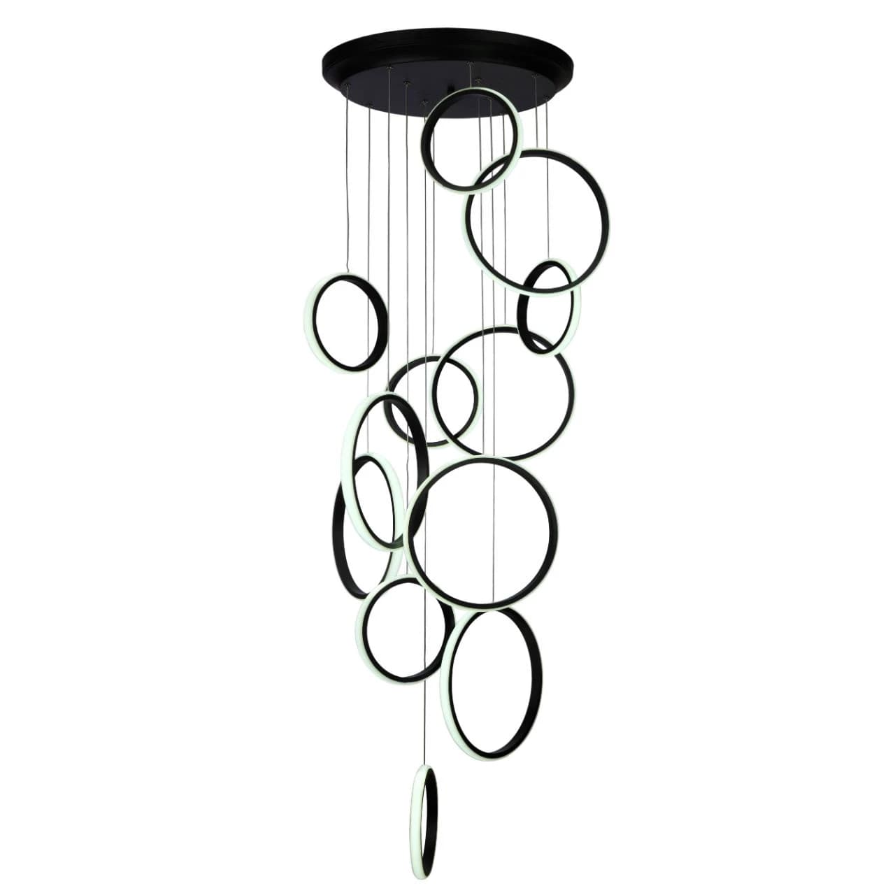 لوستر مدرن سقفی اتاق چشمه نور مدل L6409/12BK آفتابی