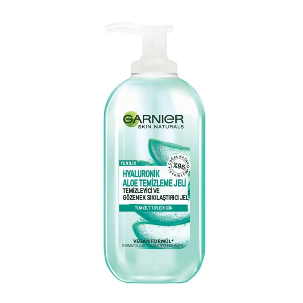 ژل شستشو صورت گارنیر(گارنیه)GARNIER مدل هیالورونیک و آلوئه ورا Hyaluronic Aloe Cleansing Gel حجم 200 میلی لیتر