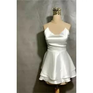 لباس خواب ساتن سرهمی ساتن زنانه مدل پشت ضربدری