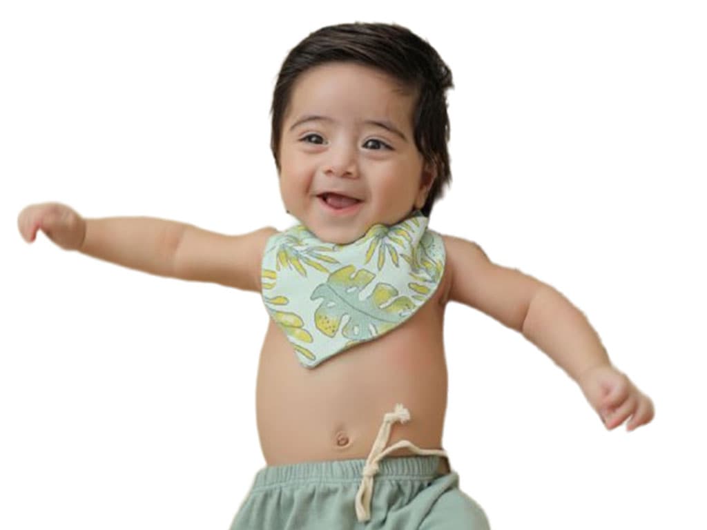 پیشبند دستمال گردنی نوزادی طرح فارست نی نی سان nini sun