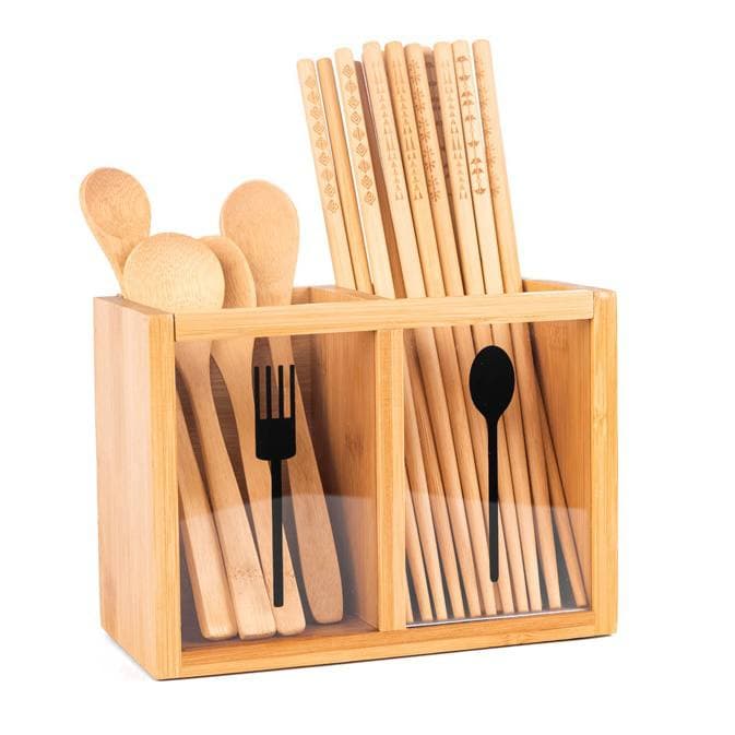 استند جای قاشق و چنگال بامبو