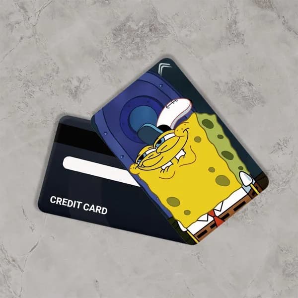 استیکر کارت بانکی مدل باب اسفنجی کد CAB768-K